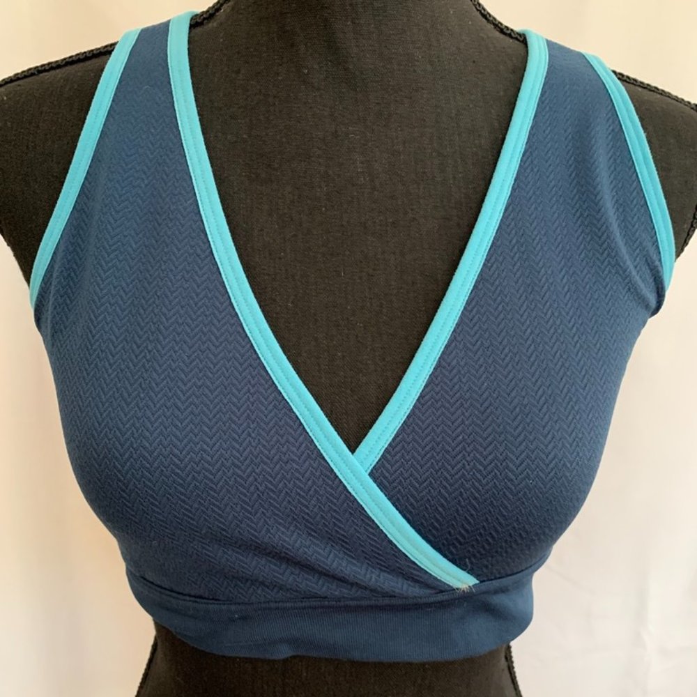 Patagonia Sports Bra Sz L Dark Teal Racer Back